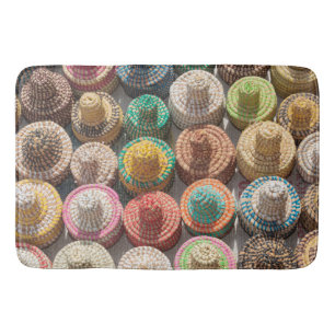 Tapis De Bain Chapeaux Tissés Colorés