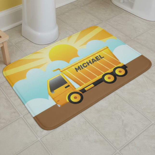 Tapis De Bain Chariot de construction Thème Enfants Salle de bai (Créateur téléchargé)