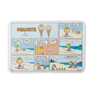 Tapis De Bain Charlie Brown & Glace Sally À La Plage