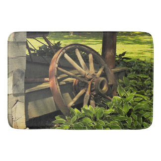 Tapis De Bain Charme rustique - Patiné Wagon Wheel Photographie