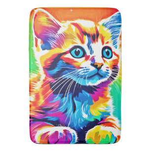 Tapis De Bain Chat Arc-en-Ciel Rêves
