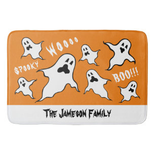 Tapis De Bain Chat de bain Éffrayant Halloween Personnalisé