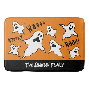 Tapis De Bain Chat de bain Éffrayant Halloween Personnalisé