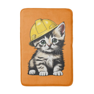 Tapis De Bain Chat de construction
