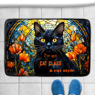 Tapis De Bain Chat en verre verni Art nouveau