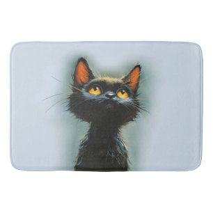 Tapis De Bain Chat noir enchanté