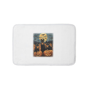 Tapis De Bain Chat noir Halloween Coquette Chat Chat Halloween C
