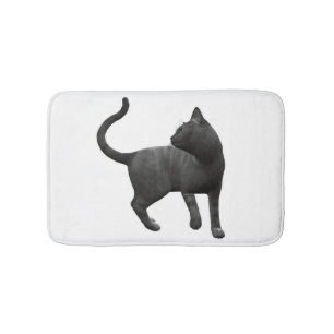 Tapis de Bain Chat Noir Malicieux
