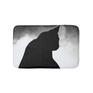 Tapis De Bain Chat Noir Silhouette Bain Mat