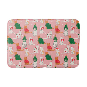 Tapis De Bain Chats de Noël en Motif d'attraction