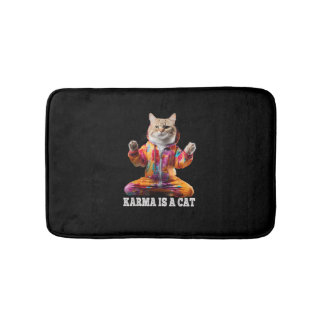 Tapis De Bain Chats, Karma est un chat, Yoga sport chat