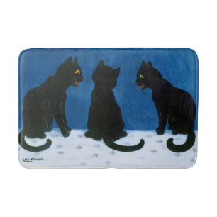 Tapis De Bain Chats noirs dans la neige, Louis Wain