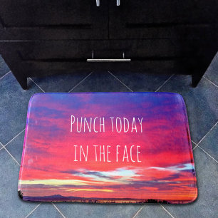Tapis De Bain Chaud Rose Bleu Côte Sunset Punch Aujourd'hui Cita