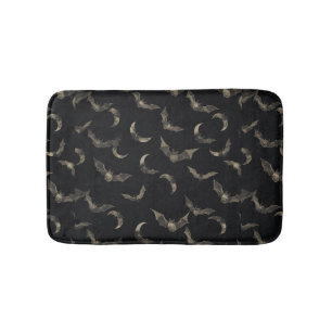 Tapis de bain chauves-souris d'Halloween