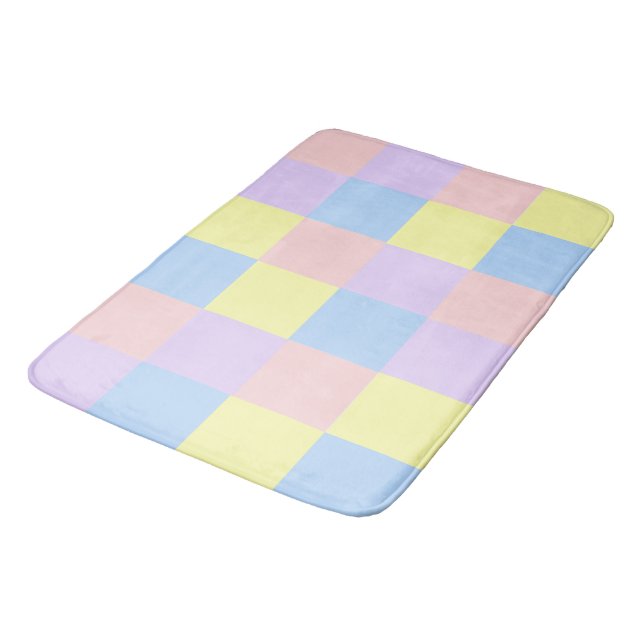 Tapis De Bain Checkers Pastel Spring (Angle)