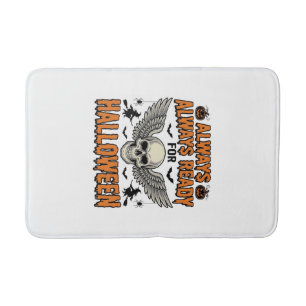 Tapis De Bain Chemise crâne Halloween Gravure vintage Citation d