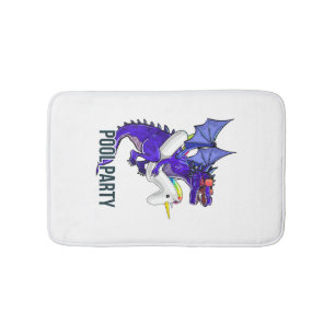 Tapis De Bain Chemise de flotteur de licorne de dragon de fête à