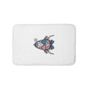 Tapis De Bain Chemise de gravure vintage de vache des Highlands