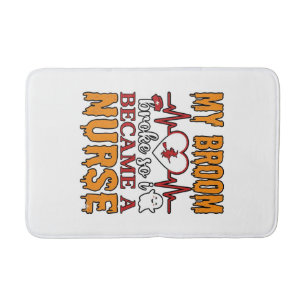 Tapis De Bain Chemise vintage drôle d'infirmière Halloween Mon b