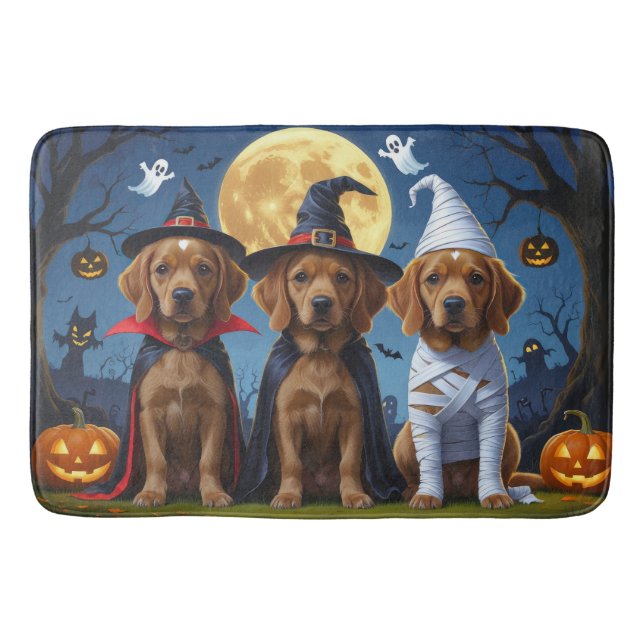Tapis De Bain Chesapeake Bay Terrier Citrouille Halloween Funny (Devant)