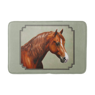 Tapis De Bain Chestnut Morgan Cheval Sage Vert