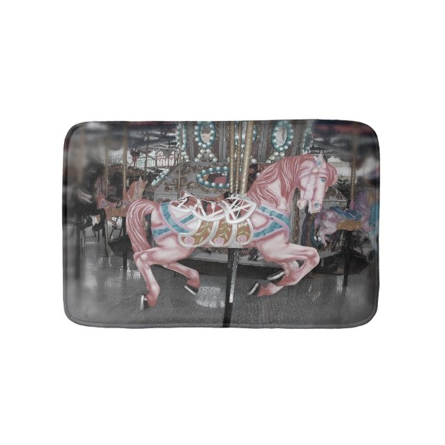 Tapis De Bain Cheval carrousel rose (Devant)