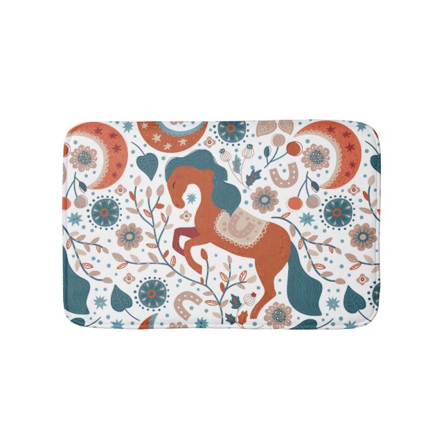 Tapis De Bain Cheval scandinave mignon (Devant)