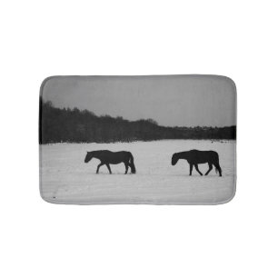 Tapis De Bain Chevaux sur neige bmm