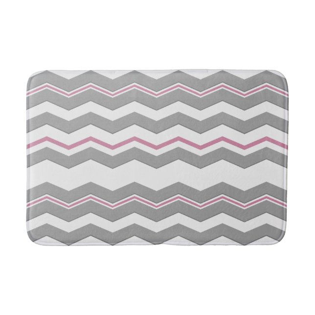 Tapis De Bain Chevron horizontal moderne avec n'importe quelle c (Devant)