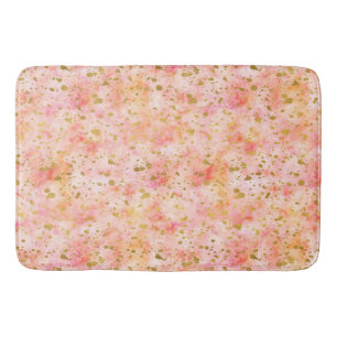 Tapis De Bain Chic Aquarelle Rose Gold Confetti