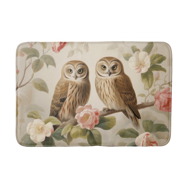 Tapis De Bain Chic Chic Chic Chouette Élégante (Devant)