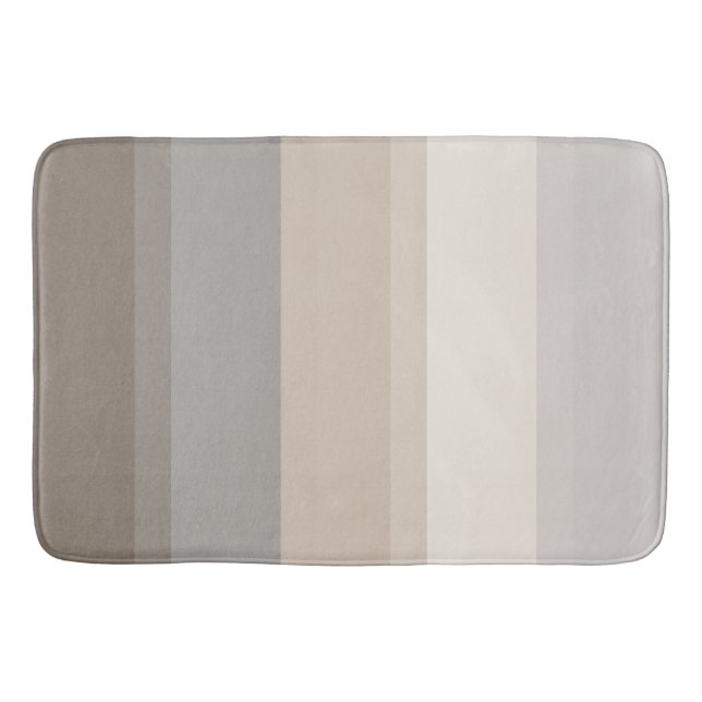 Tapis De Bain Chic Taupe, Crème et Gris (Devant)