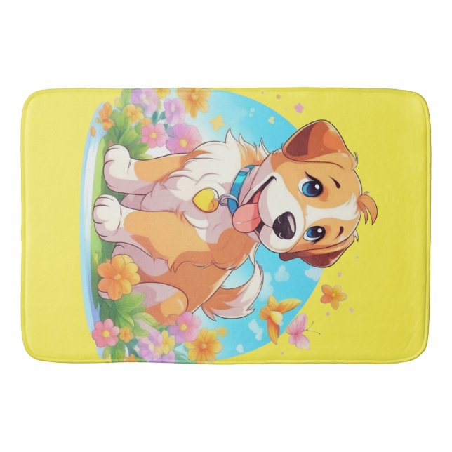 Tapis De Bain Chien chiot mignon (Devant)