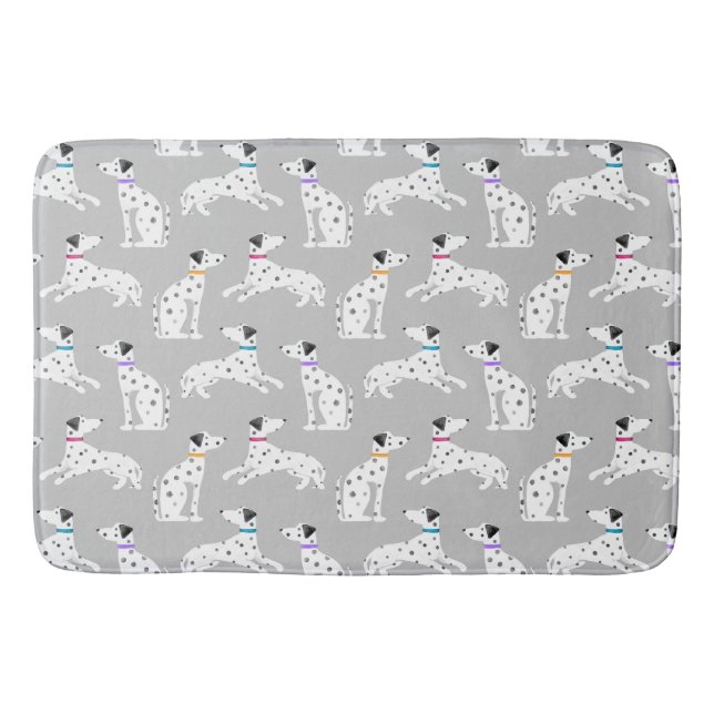 Tapis De Bain Chien Dalmatien Polka Pot Animal Aquarelle Enfants (Devant)