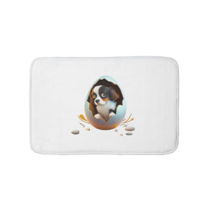Tapis De Bain chien dans l'oeuf