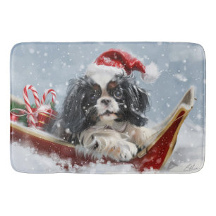 Tapis De Bain Chien Japonais Chin Noël Fête