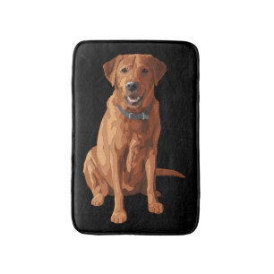 Tapis De Bain Chien jaune rouge de Fox labrador retriever