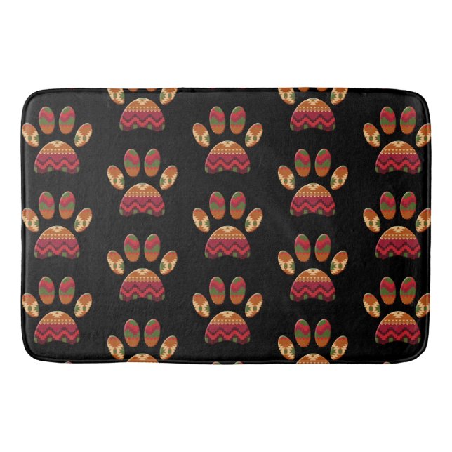 Tapis De Bain Chien Motif Aztèque Paw (Devant)