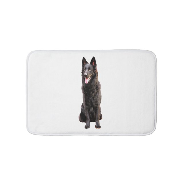 Tapis De Bain Chien noir berger allemand (Devant)