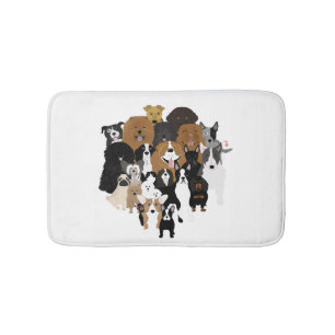 Tapis De Bain Chiens, Chat, Poulet