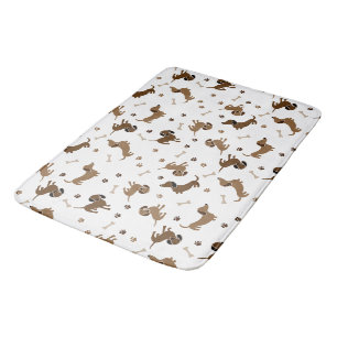 Tapis De Bain Chiens de Dachshund et Bones mignons pattes
