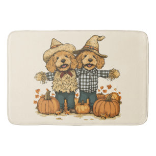 Tapis De Bain Chiens de Goldendoodle de la récolte d'automne