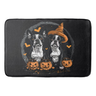 Tapis De Bain Chiens de Halloween Boston Terrier