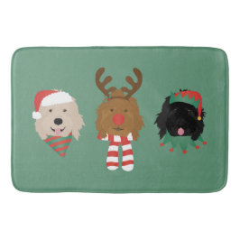 Tapis De Bain Chiens de Noël Goldendoodle