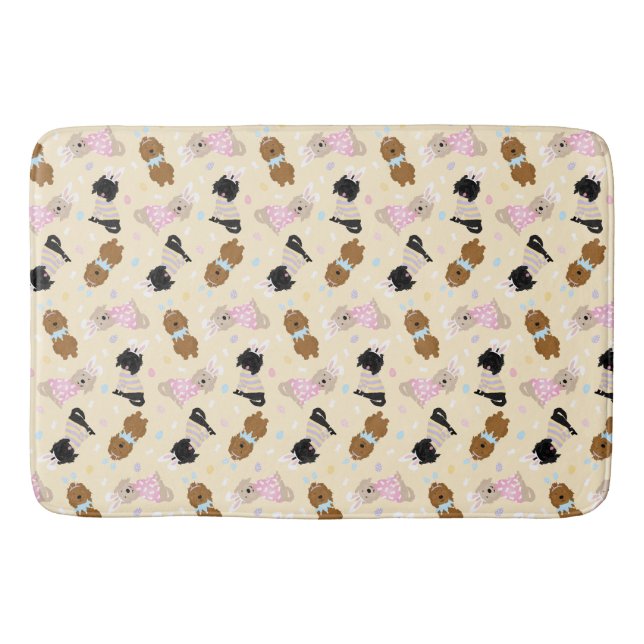 Tapis De Bain Chiens de Pâques Bunny Goldendoodle (Devant)