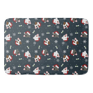 Tapis De Bain Chiens de père Noël
