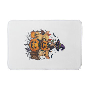 Tapis De Bain Chihuattas de Halloween Citrouilles Chapeau de Sor