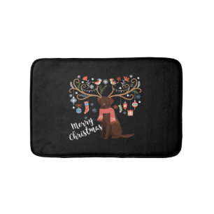Tapis De Bain Chocolat Labrador Retriever Chien Noël
