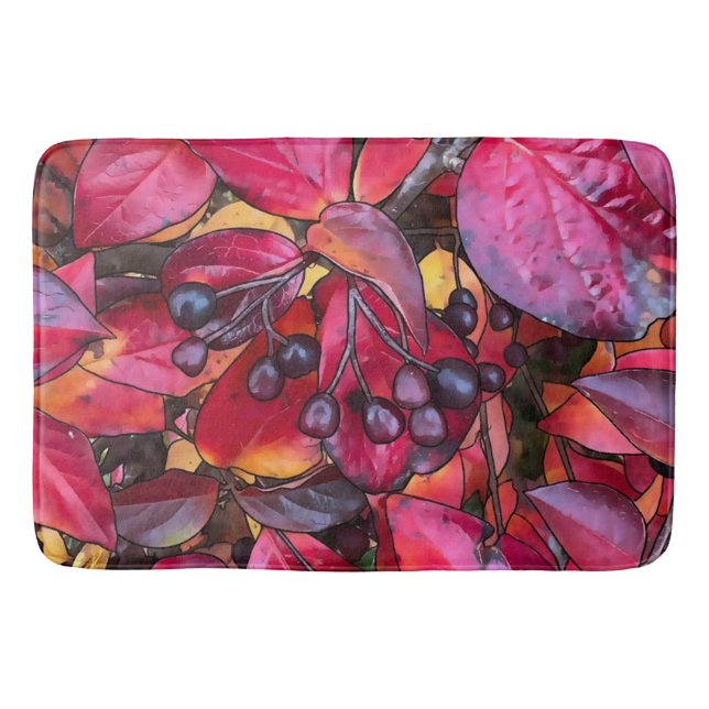 Tapis De Bain Chokecherries d'automne - Gros Mat de bain (Devant)
