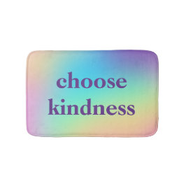 Tapis De Bain "Choose Kindness" Pastel Rainbow dégradent